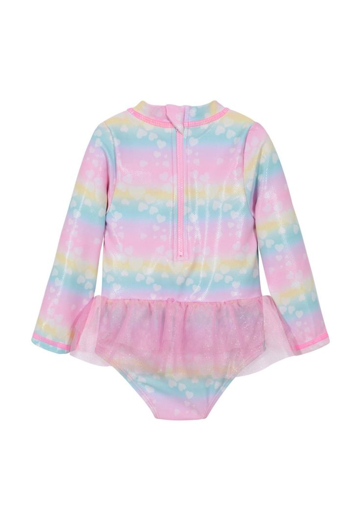 Traje de Baño Bebe Niña Manga Larga  UV50+ Princesas-1