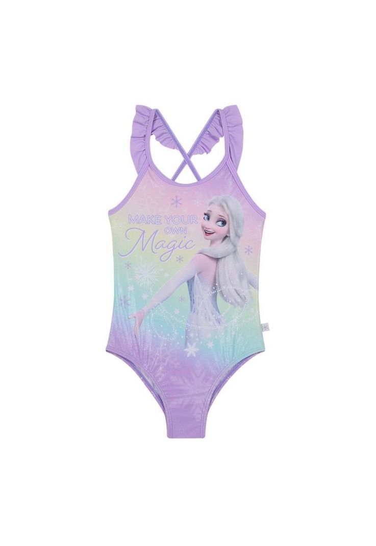 Traje de Baño Niña Entero Disney Frozen Lila C/Vuelos-0