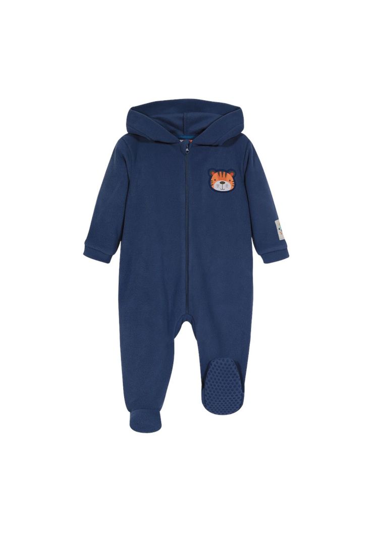 Pijama Bebé Niño Entero c/Gorro Polar Sustentable Azul H2O Wear-0