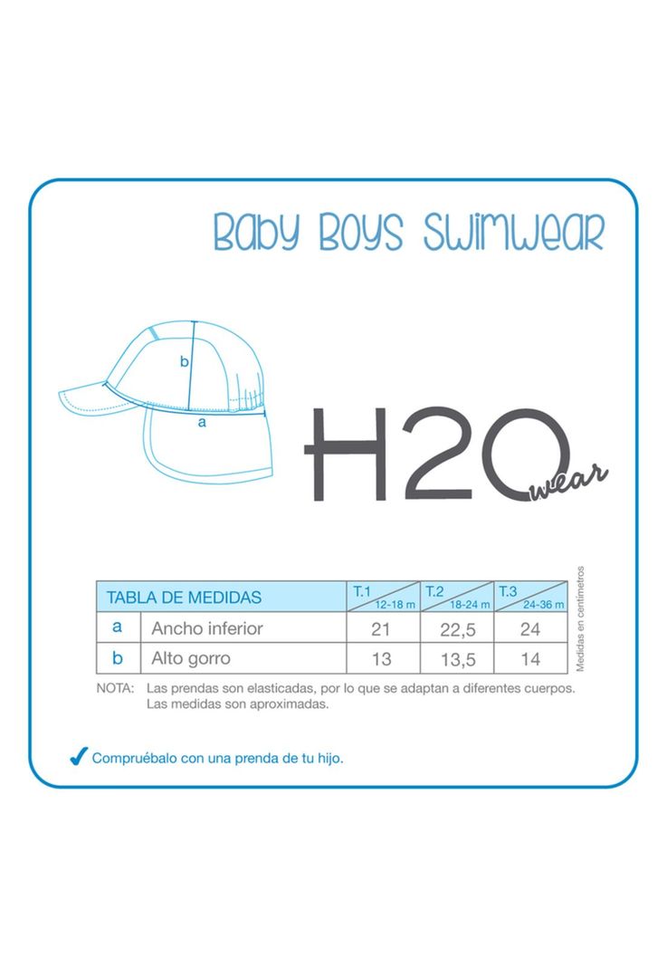 Traje de Baño Bebe Niño Jockey UV 50+ H2O Wear Azul Estampado-2
