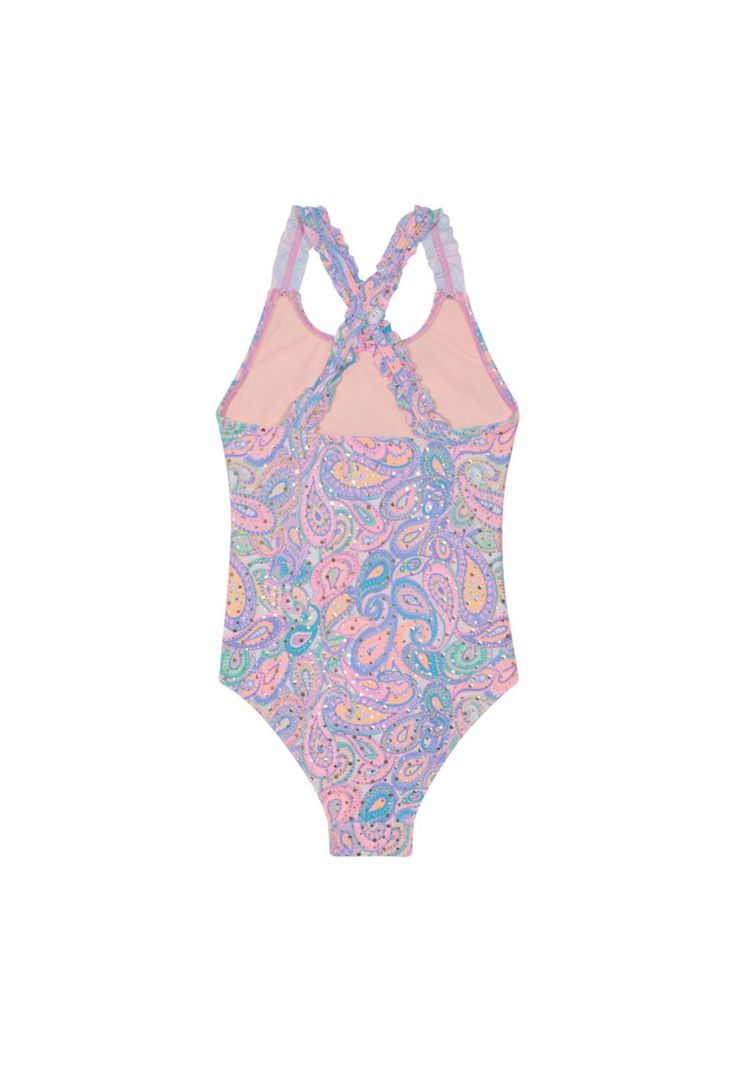 Traje de Baño Niña Cut Out UV30+ Folia Dorada H2O Wear-1