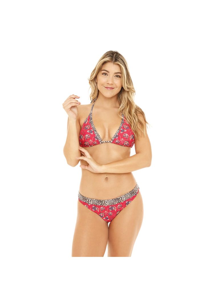 Traje de Bano Bikini Mujer H2O Wear Triangulo Compose Rojo