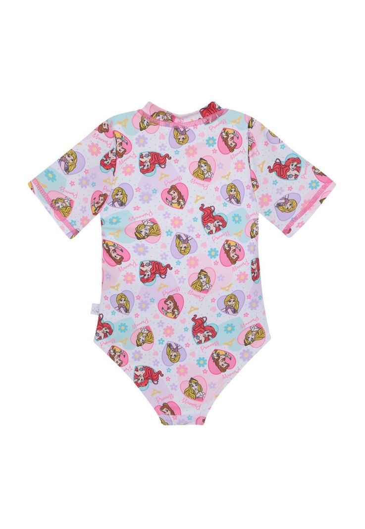 Traje de Baño Bebe Niña Entero Disney Princesa Blanco M/Corta-1