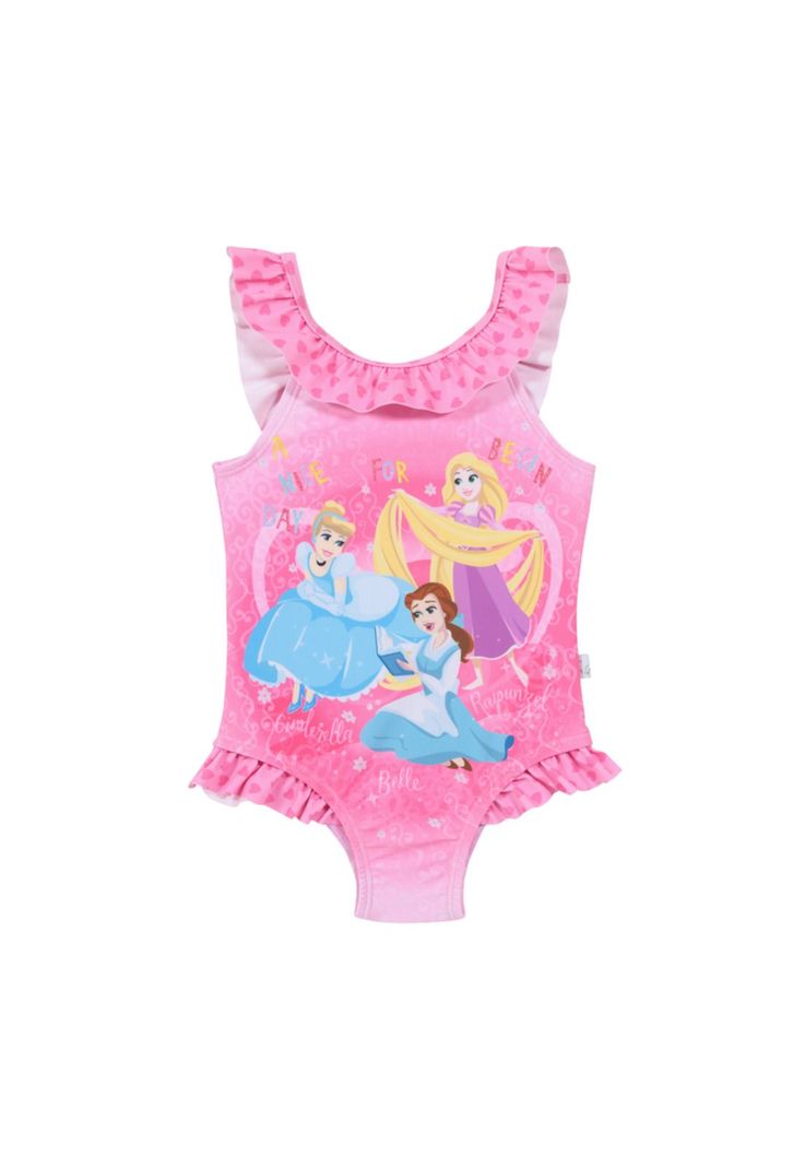 Traje de Bano Entero para  Bebe Nina Disney Rosado 9 A 12 Meses