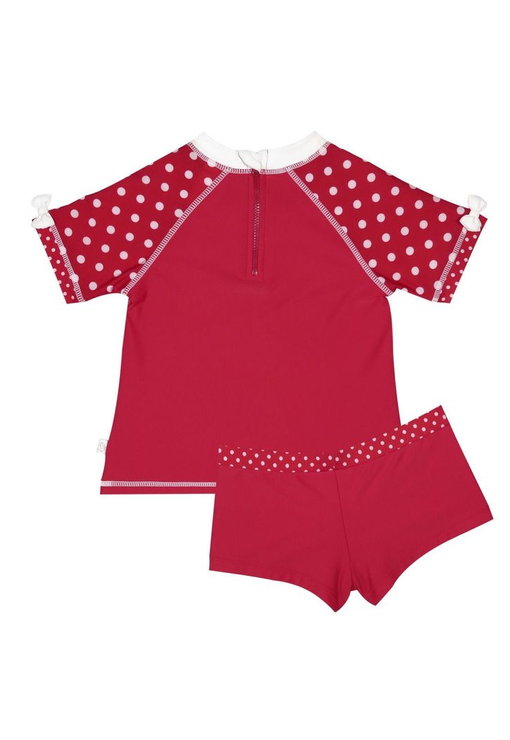 Traje de Baño Bebe Niña Set UV 30 Disney Minnie Rojo Amaranto-1