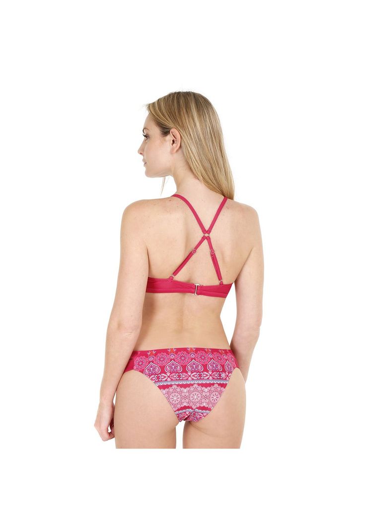 Traje de Baño Bikini High Neck para Mujer Burdeo-1