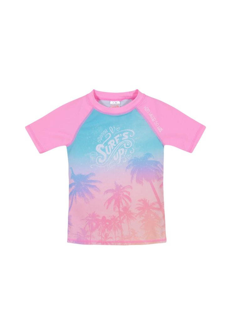 Polera Nina UV50+ H2O Wear Rosada M/Corta
