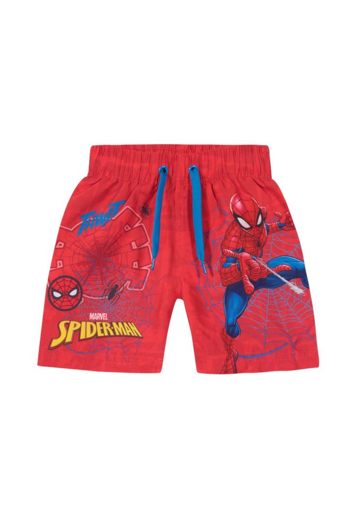 Traje de Baño Bebe Niño Short Disney Spiderman Rojo-0