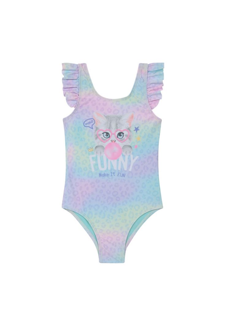 Traje de Baño Niña Estamp. Vuelos UV30+ H2O Wear Lila-0