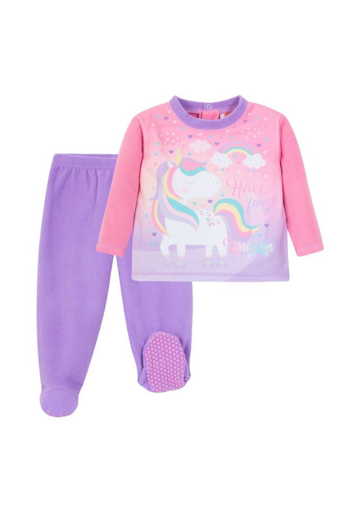 Pijama Bebé Niña Polar H2O Wear Rosa Oscuro-0