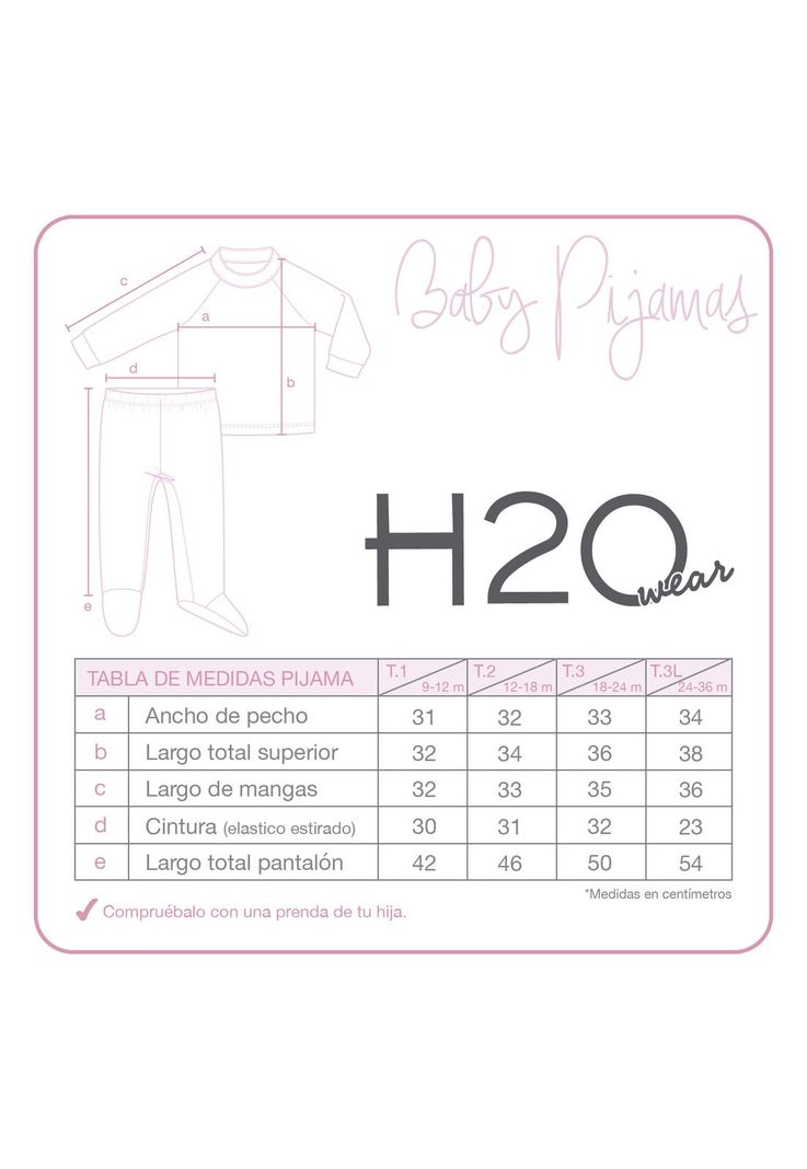 Pijama Bebé Niña Polar H2O Wear Rosa Oscuro-2