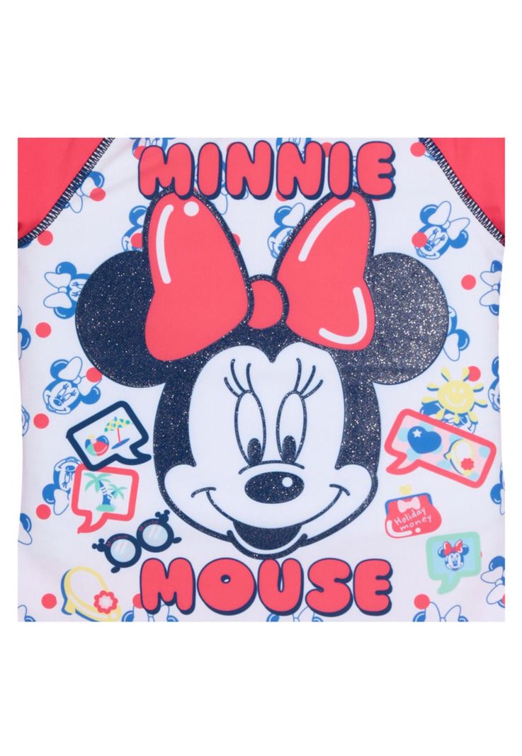 Niña Polera UV+50 Minnie Mouse Disney Blanco-Azul-2