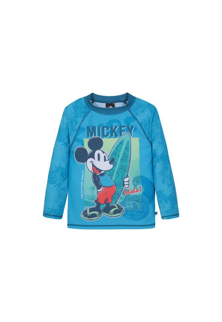 Traje de Bano Nino Polera UV50 M/Larga Mickey Dsiney