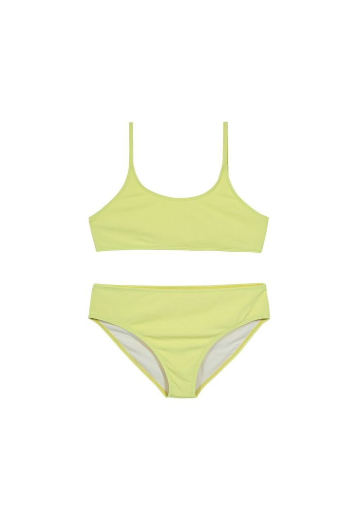 Teens Niña Bikini UV+30 Bretel Rib Amarillo-0