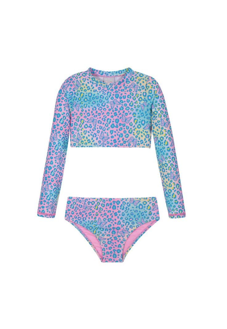 Traje de Baño Niña Tankini UV30+ Crop Top H2O Wear-0
