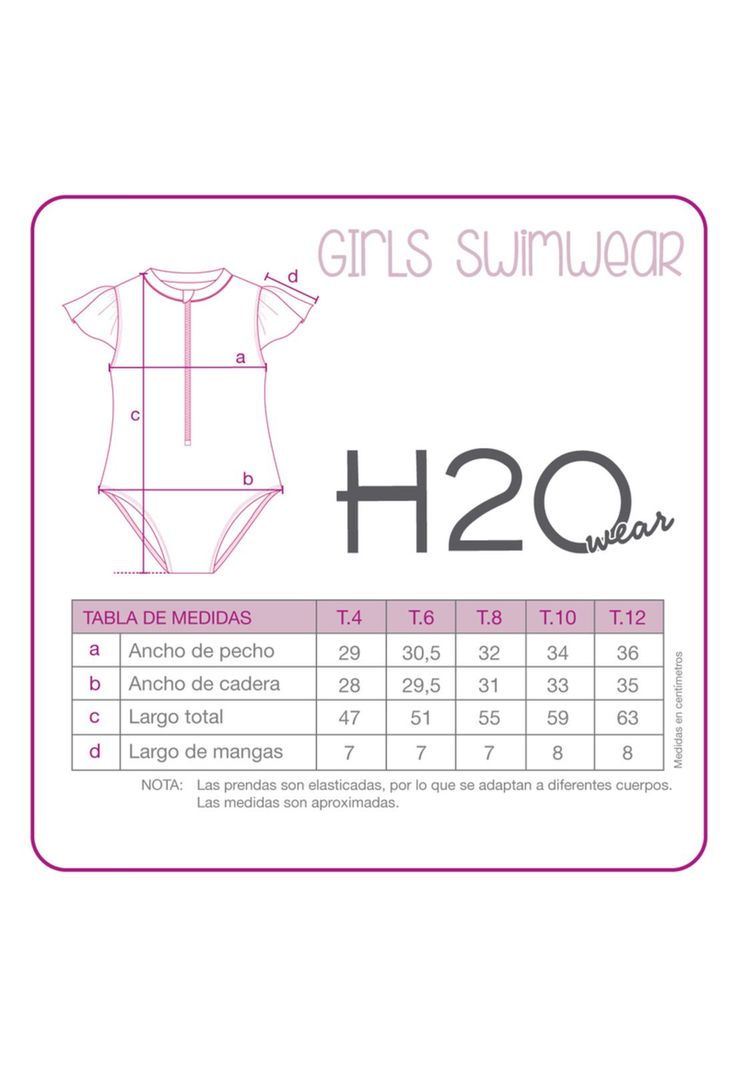 Traje de Baño Niña Manga Corta UV30+ H2O Wear Coral-3