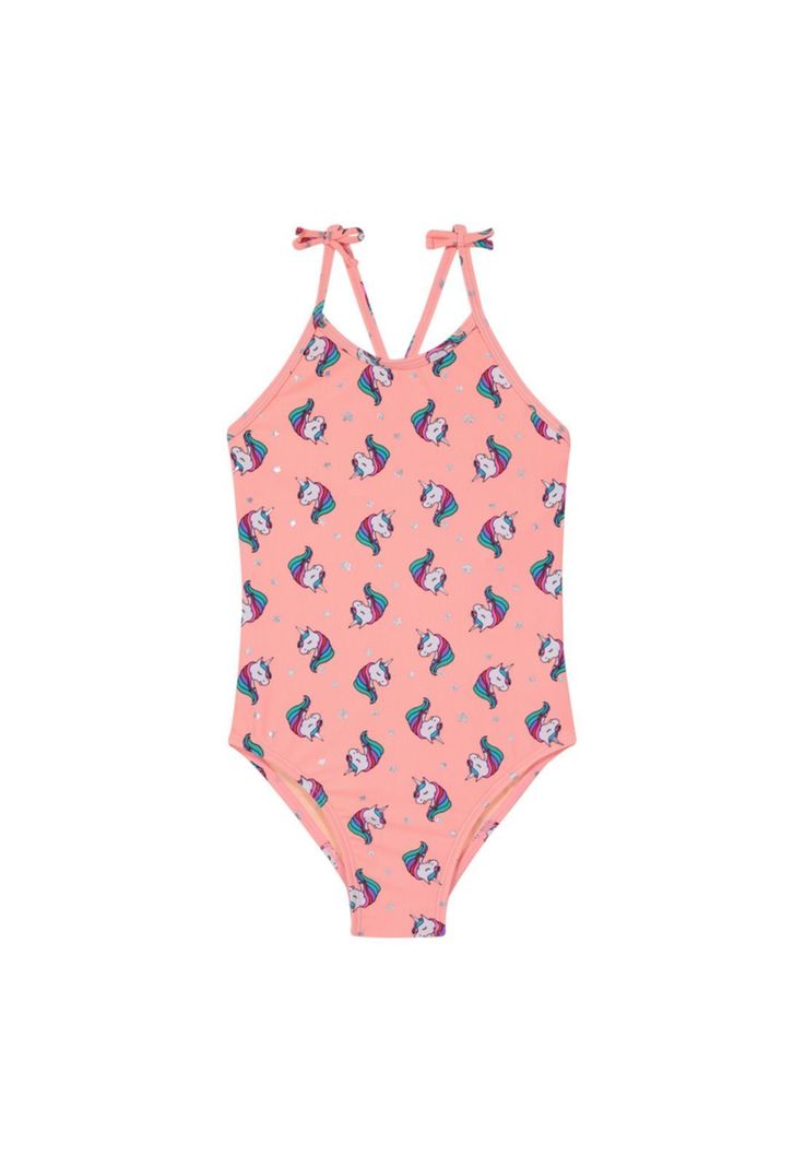 Traje de Baño Niña Entero UV30+ H2O Wear Folia Coral-0