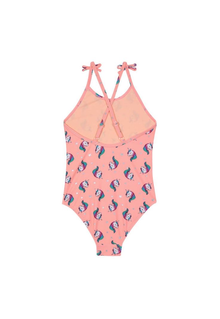 Traje de Baño Niña Entero UV30+ H2O Wear Folia Coral-1