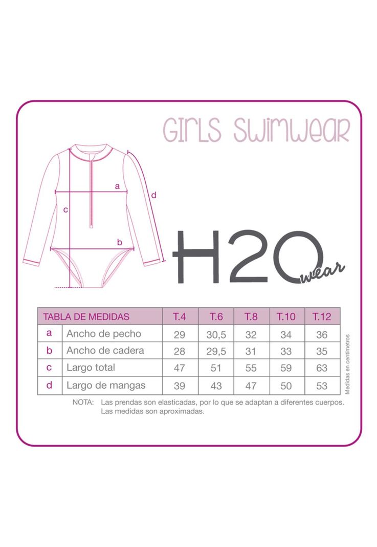 Traje de Baño Niña Manga Larga UV30+ H2O Wear-3