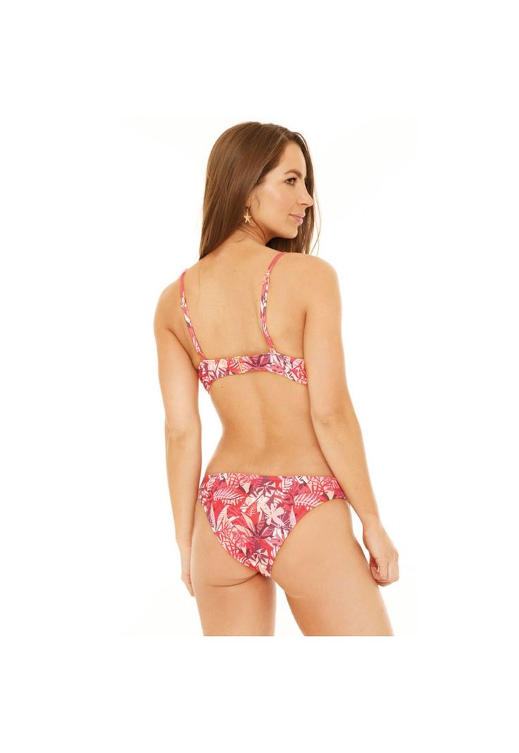 Traje de Baño Bikini Mujer H2O Wear Banda Estampado Rojo-2