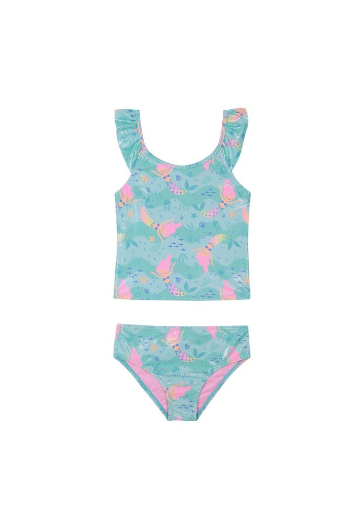 Traje de Bano Nina Tankini UV50 H2O Wear Turquesa