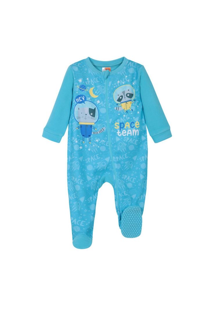 Pijama Bebe Nino Entero Polar Celeste H2O Wear 9 A 12 Meses
