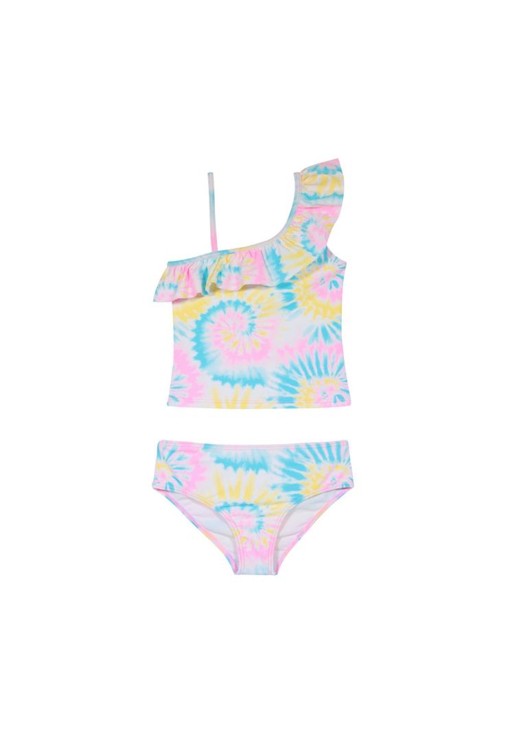Traje de Bano Tankini UV30+ para Nina Rosado