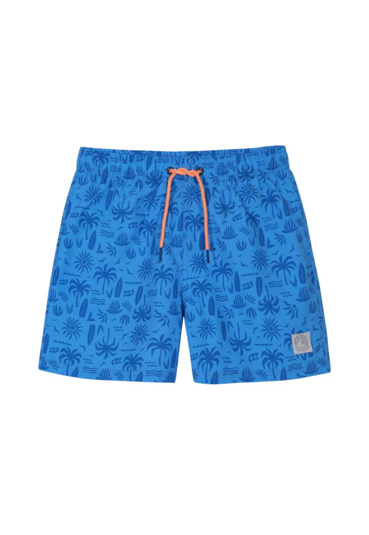 Traje de Bano Nino Short Estampado H2O Wear Azulino Azul Electrico 4