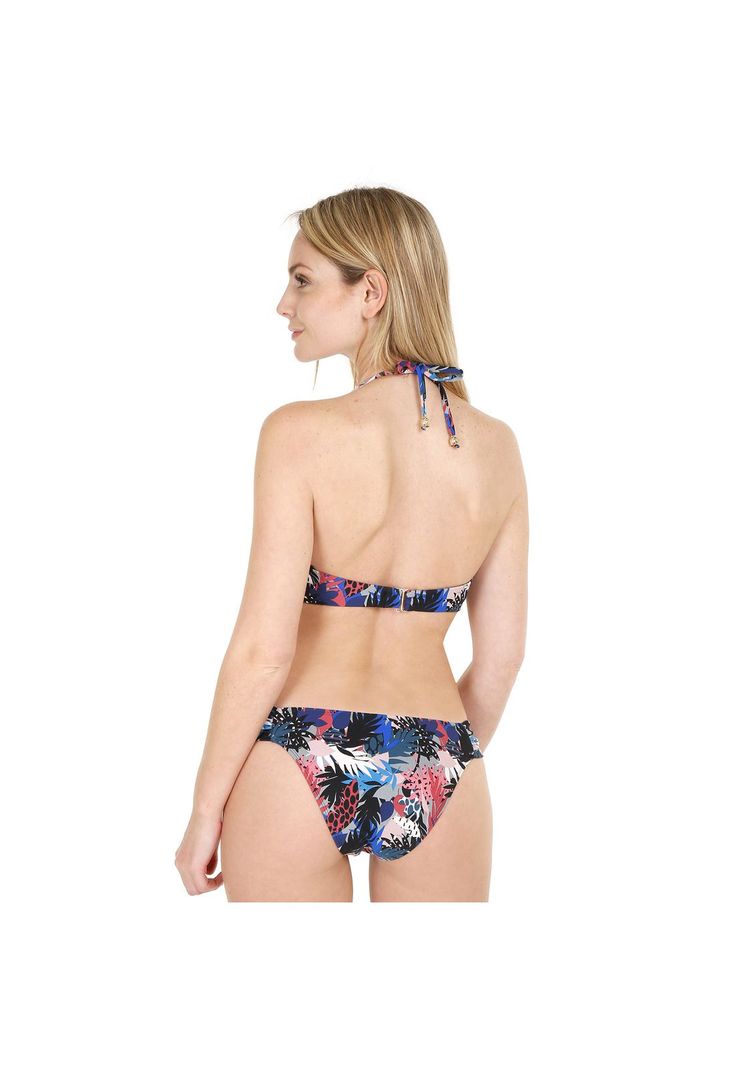 Traje de Baño Bikini Mujer H2O Wear Copa Bandeau Negro Pizarra-1