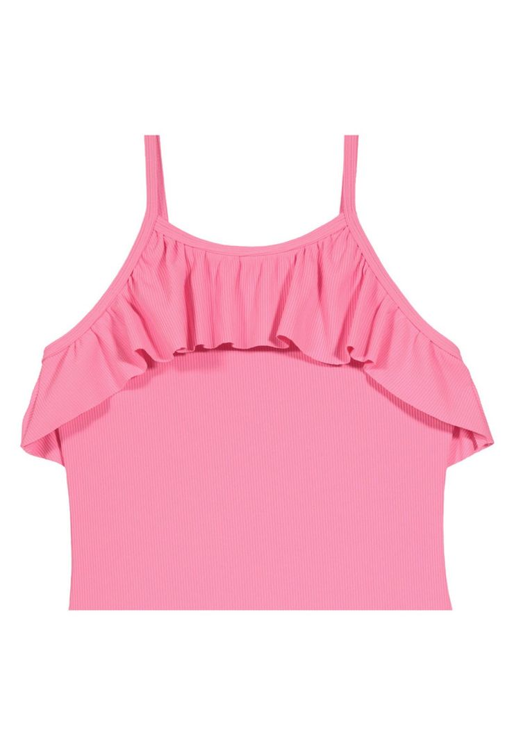 Niña Traje de Baño Entero UV+30 Textura Vuelo Rosado-3