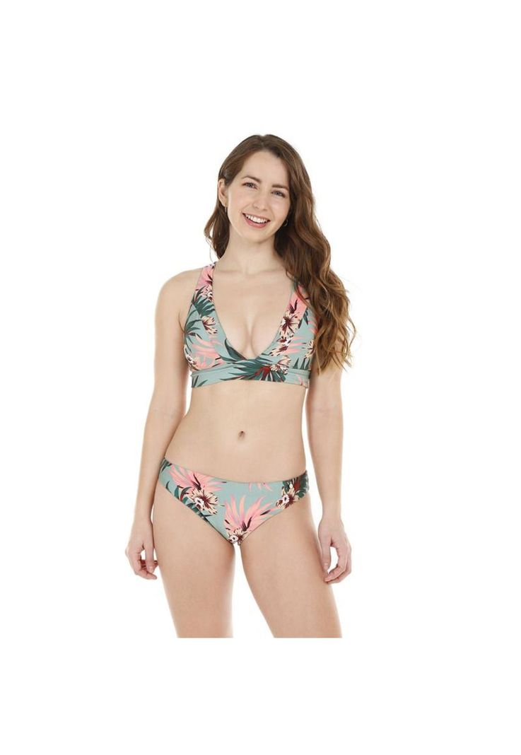 Traje de Bano Bikini Mujer H2O Wear Copa con Brillo Verde