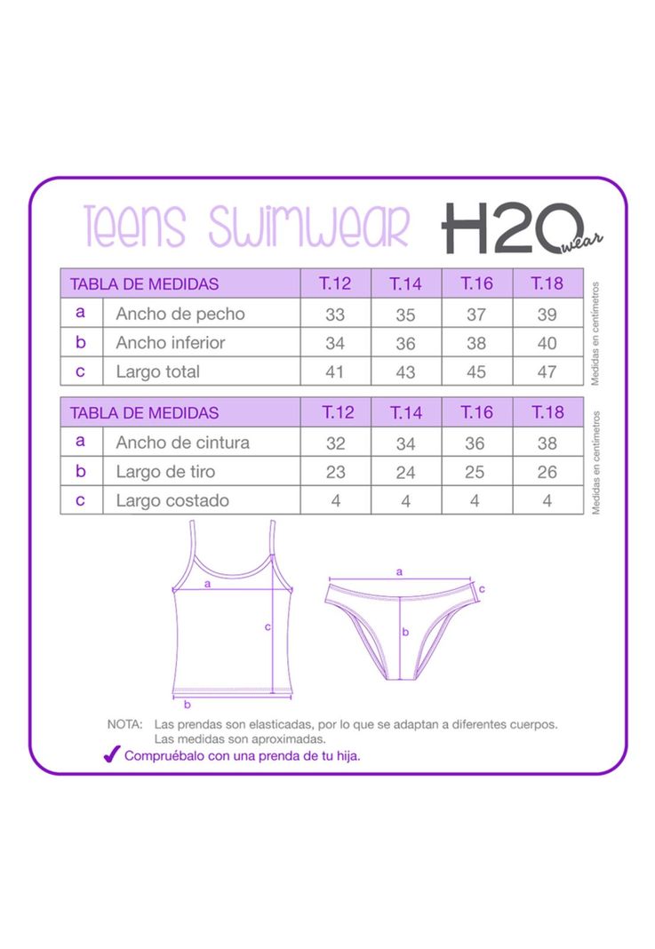 Traje de Baño Tankini UV30+ Top Sublimado para Teens Niña Fucsia-2