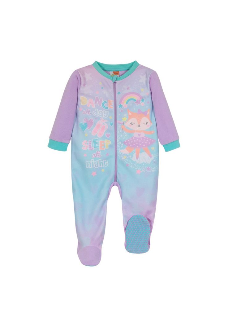 Pijama Bebé Niña Entero Polar Sustentable Lila H2O Wear-0
