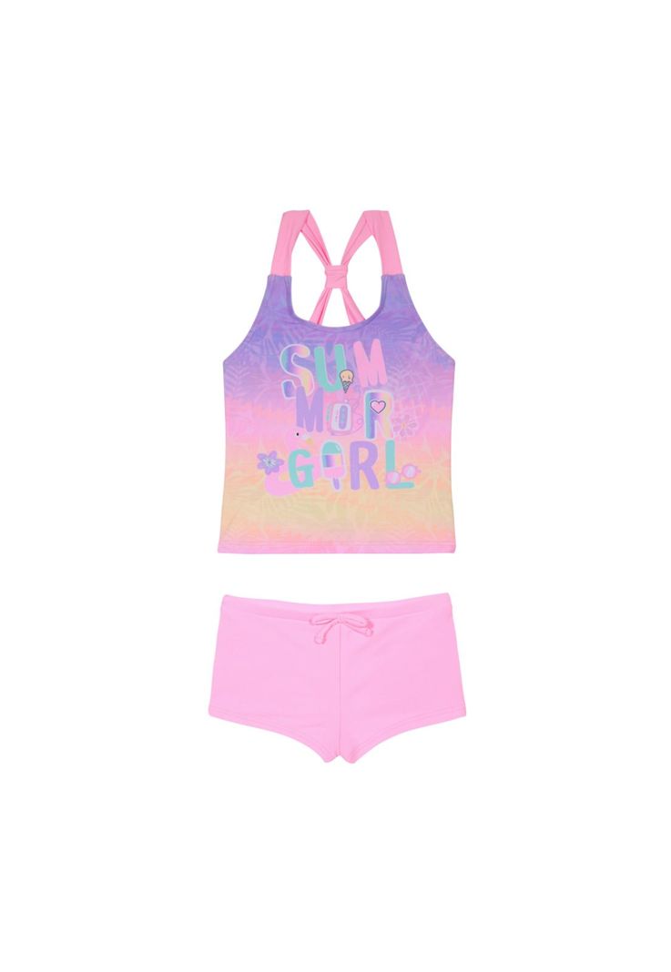 Traje de Bano Nina Tankini UV30+ H2O Wear Rosado