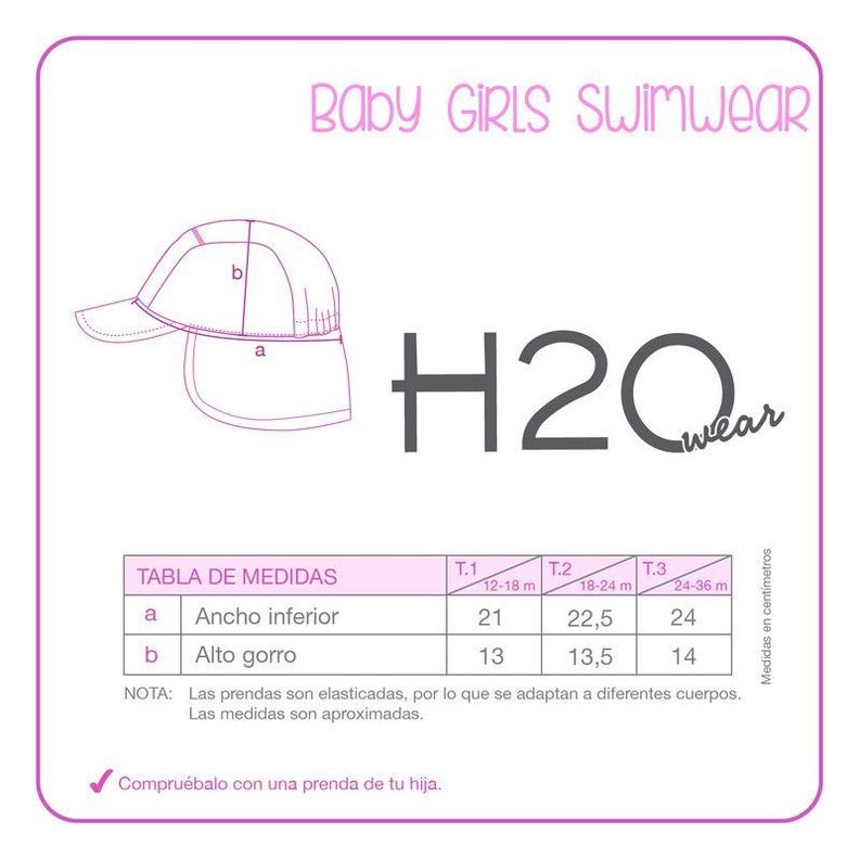 Jockey Bebe Niña UV30 H2O Wear Rosa-3