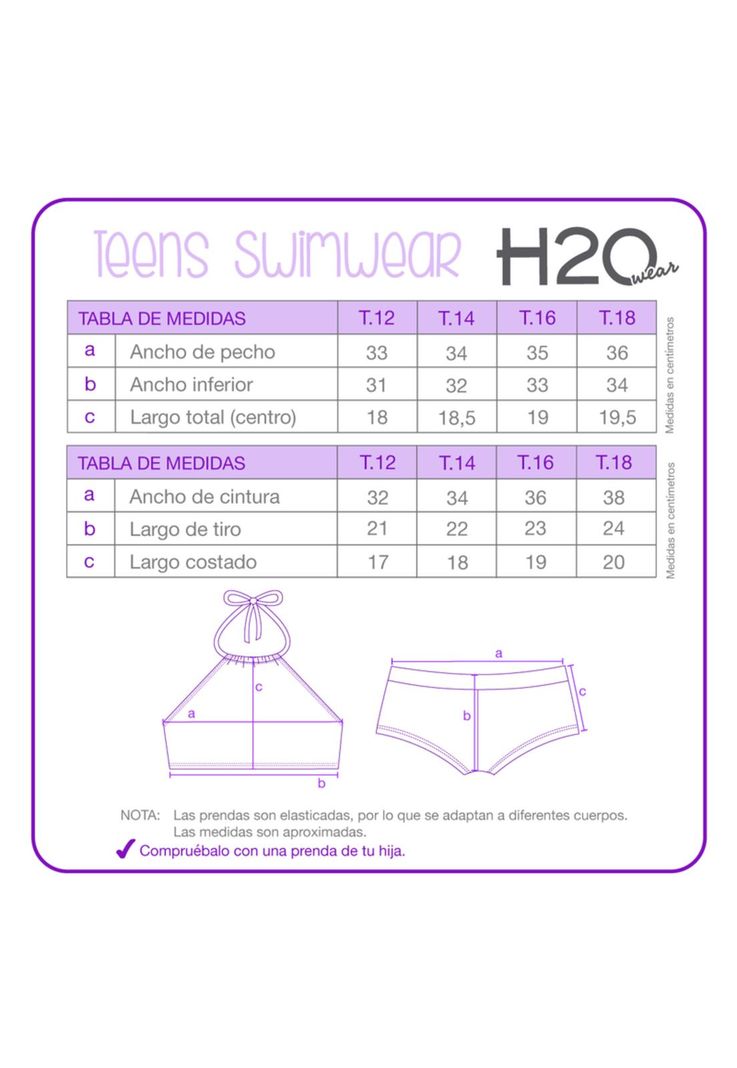 Traje de Baño Niña Teens Bikini UV30+ Halter H2O Wear-2