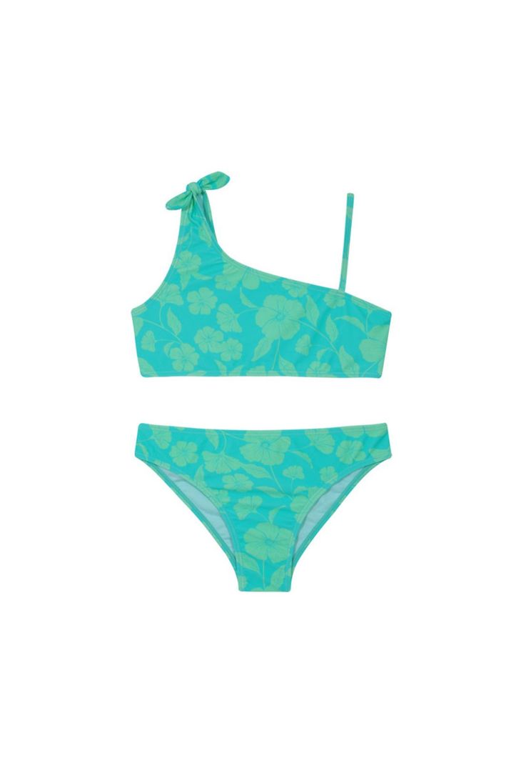 Traje de Baño Niña Teen Bikini UV30+ Un hombro H2O Wear-0