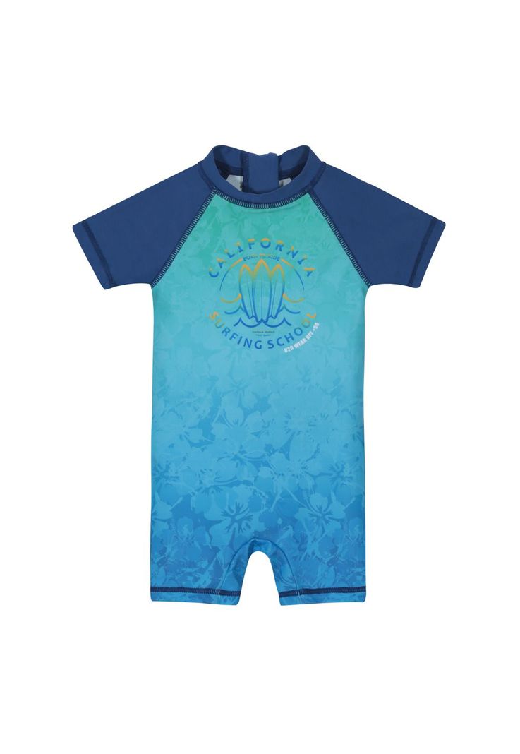 Traje de Bano Bebe Nino Body UV50 H2O Wear Denim Azul 9 A 12 Meses