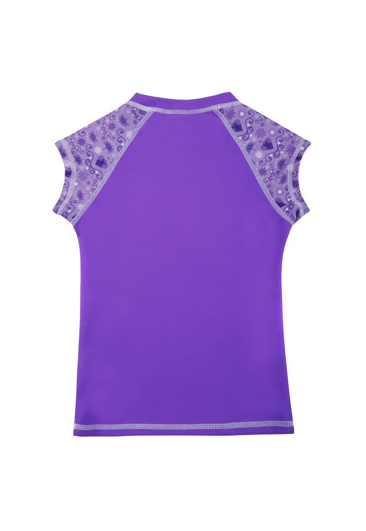 Polera Niña Manga Corta UV 50 Disney Princesas Violeta-1