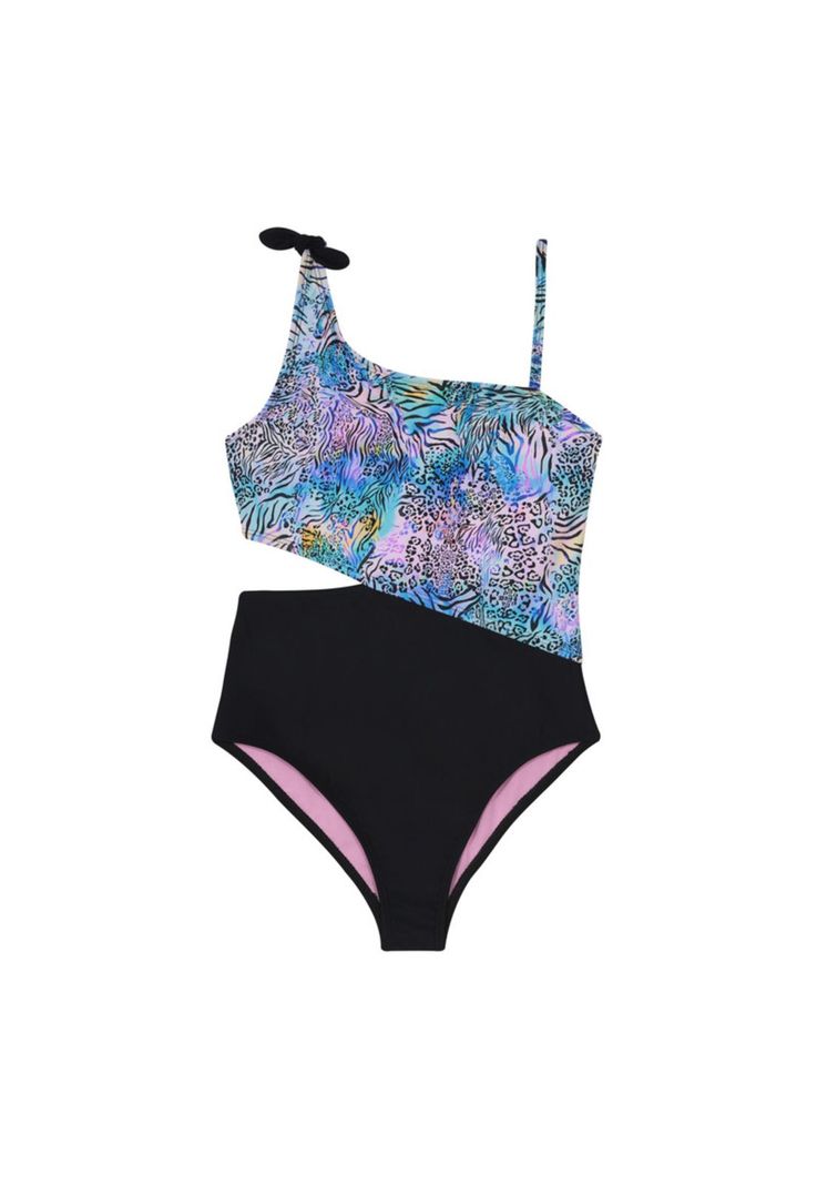 Traje de Baño Niña Teens Cut Out UV30+ H2O Wear Negro-0