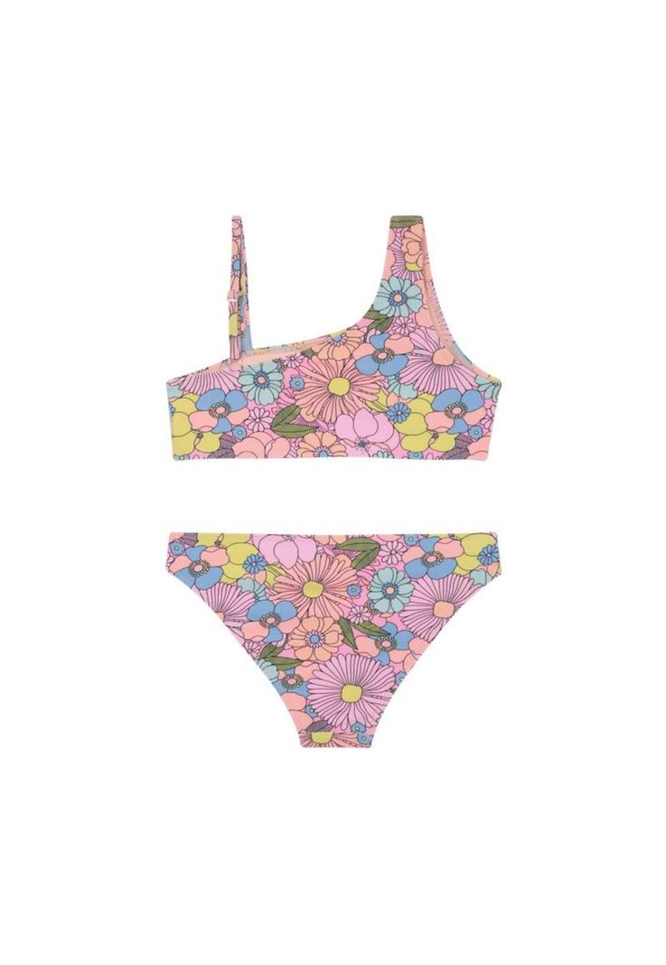 Traje de Baño Teens Niña Bikini H2O Wear Rosado Un Hombro-1