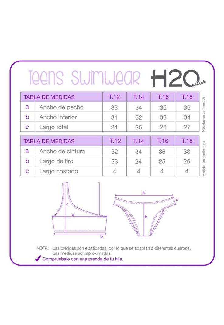 Traje de Baño Teens Niña Bikini H2O Wear Rosado Un Hombro-2