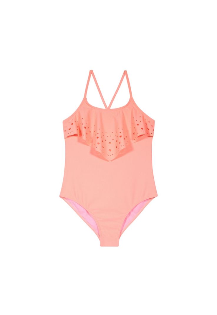 Traje de Baño Teens Niña Entero UV30+ H2O Wear Coral-0