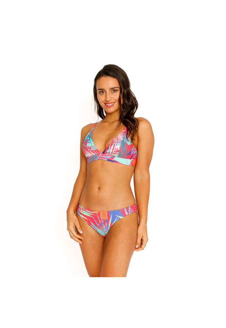 Traje de Baño Bikini Top Banda para Mujer Rojo-1