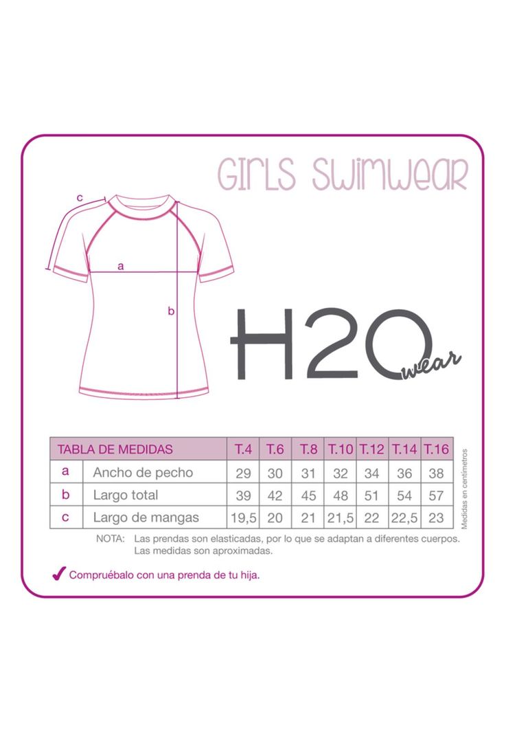 Traje de Baño Niña Polera UV50 + Manga Corta H2O Wear-2