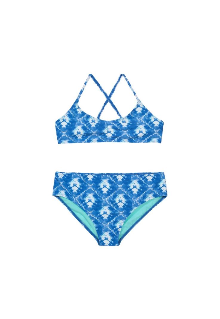 Teens Niña Bikini H2O Wear UV+30 Bretel Tie Dye Azul-0