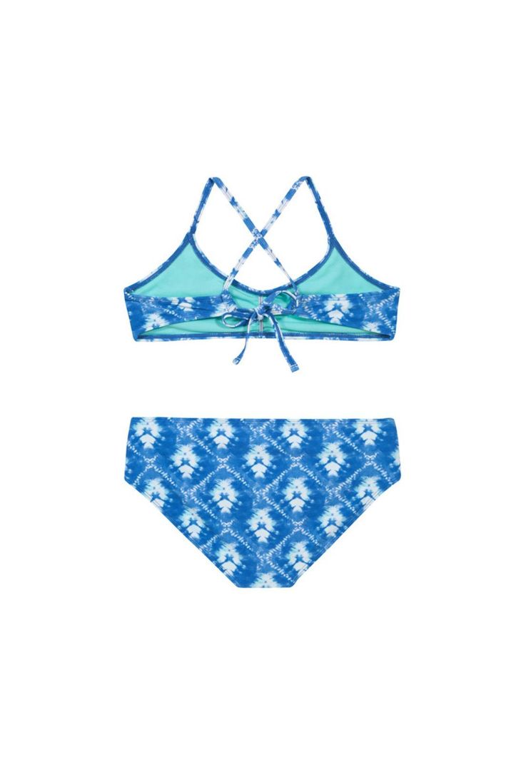 Teens Niña Bikini H2O Wear UV+30 Bretel Tie Dye Azul-1