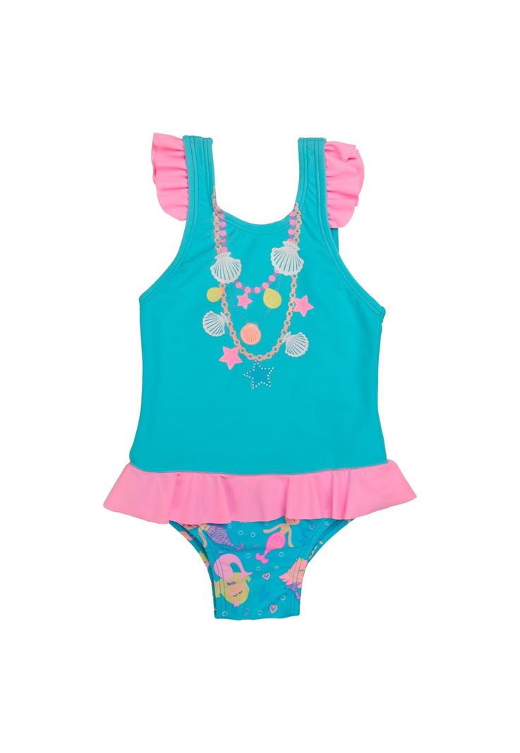 Traje de Baño Bebe Niña UV 30 H2O Wear Turquesa-0