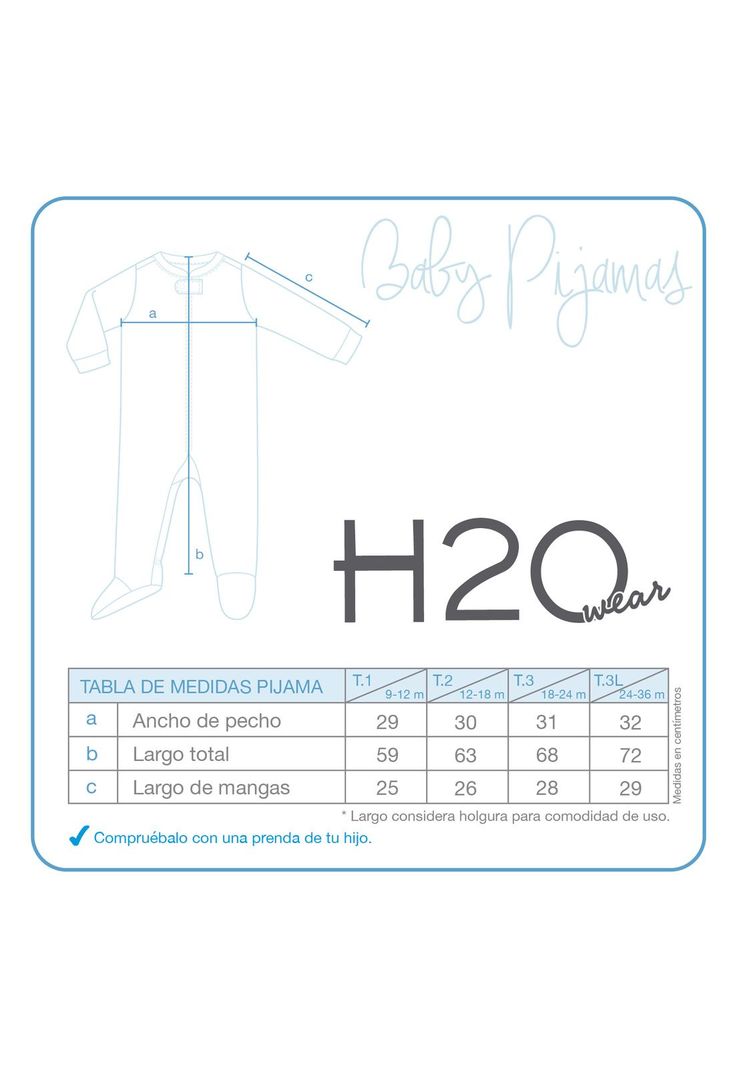 Pijama Bebé Niño Entero Polar Sustentable Azul H2O Wear-2