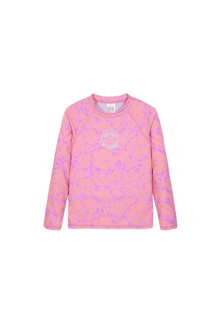 Traje de Bano Nina Polera UV50 M/Larga H2O Wear Fucsia 4